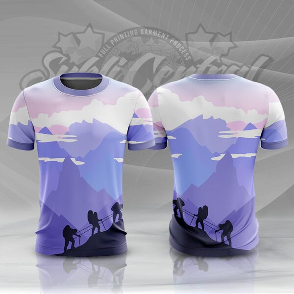 Hiking Design Full Print Roundneck Shirt Thumbnail