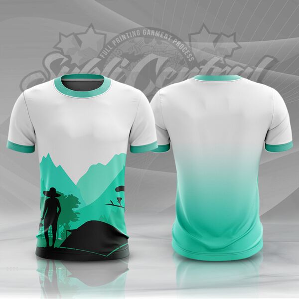 Camping Design Full Print Roundneck Shirt Thumbnail