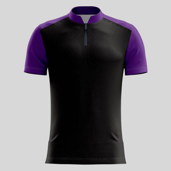 Violet Esport Pattern Full Print Chinese Collar Shirt Thumbnail