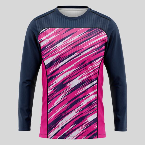 Pink Esport Pattern Full Print Long Sleeve Shirt Thumbnail