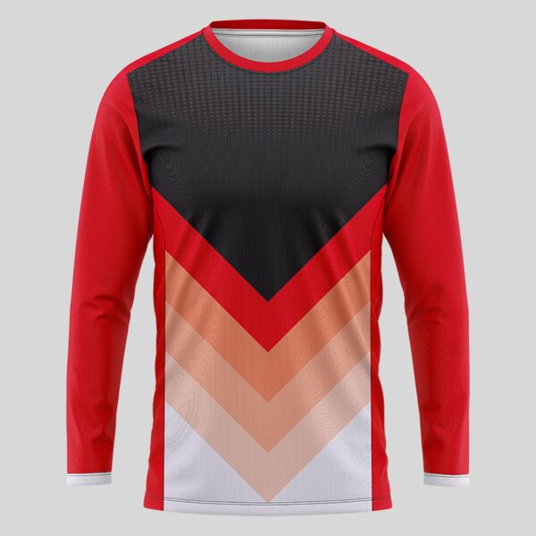 Red Arrow Pattern Full Print Long Sleeve Shirt Thumbnail