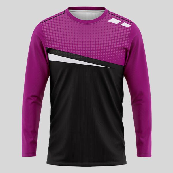 Purple Esport Pattern Full Print Long Sleeve Shirt Thumbnail