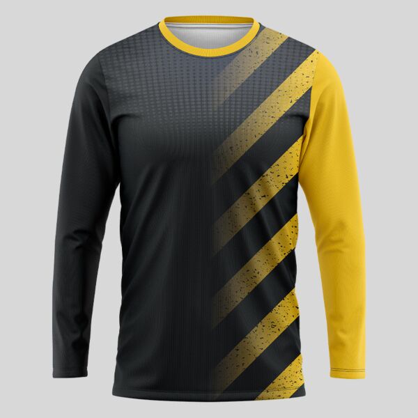 Yellow Esport Pattern Full Print Long Sleeve Shirt Thumbnail