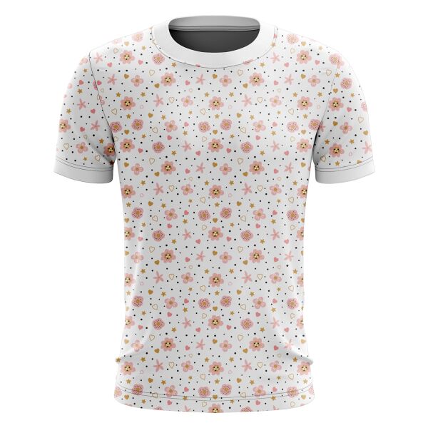 Flowers Design Full Print Roundneck Shirt Thumbnail