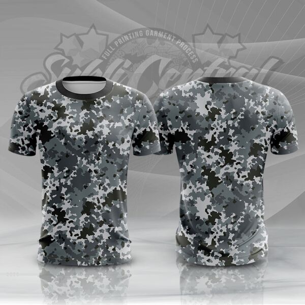 Camouflage Design Full Print Roundneck Shirt Thumbnail