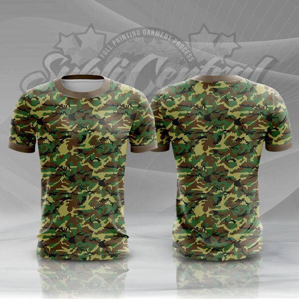 Camouflage Design Full Print Roundneck Shirt Thumbnail