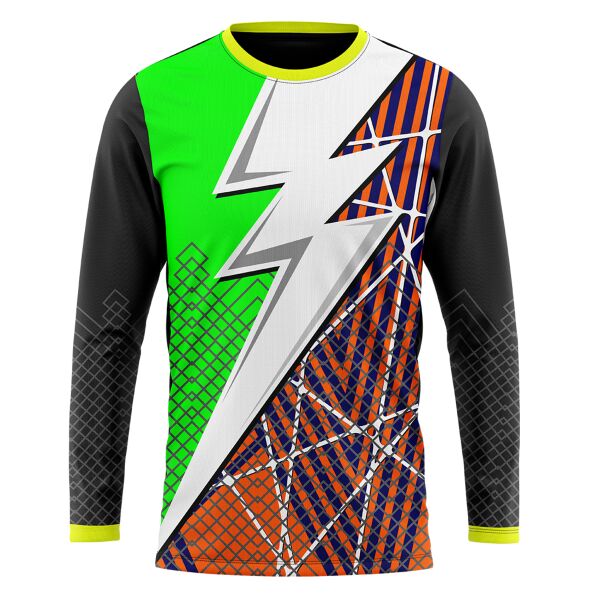 Green_Orange Rider Full Print Long Sleeve Shirt Thumbnail