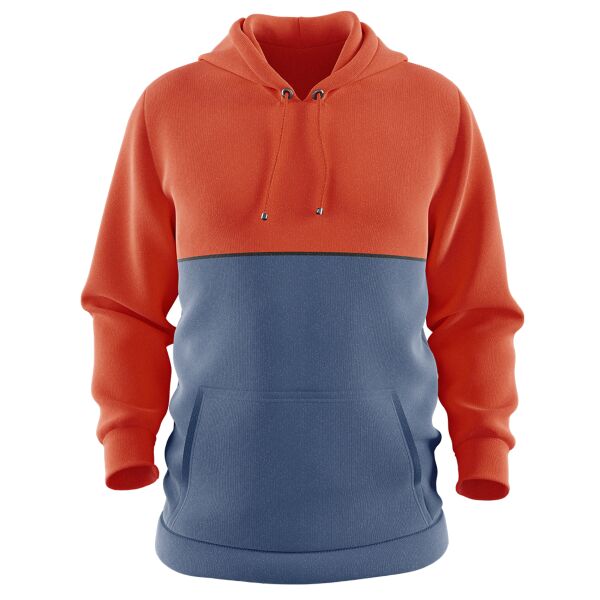 Orange Two Pattern Full Print Hoodie Jacket Thumbnail