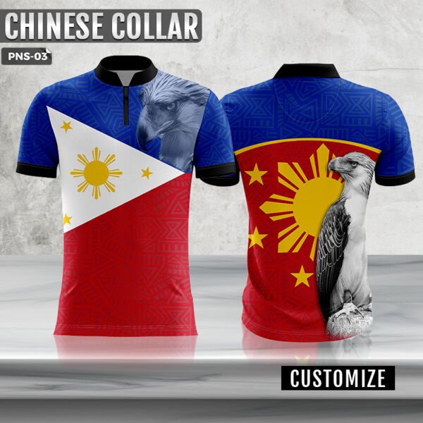 Philippine Design Full Print Chinese Collar Shirt Thumbnail