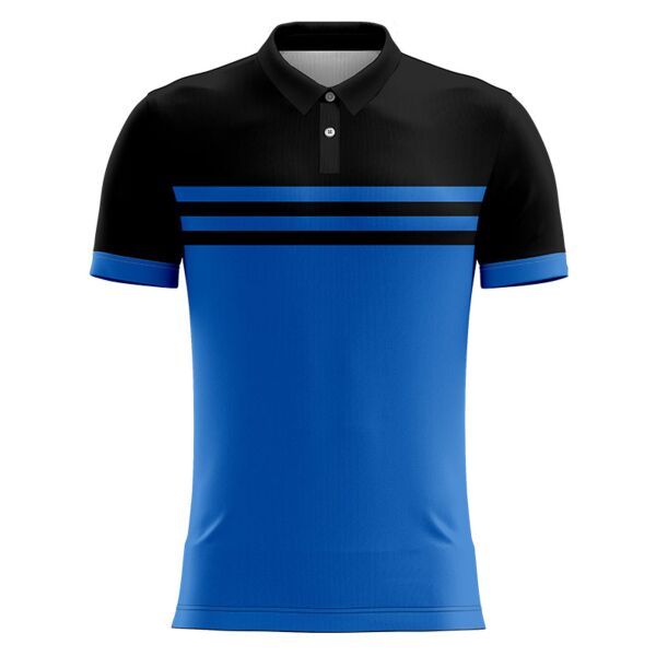 Double Line Colored Body with Black Top Sublimation Combination Polo Shirt - SCS5 Thumbnail