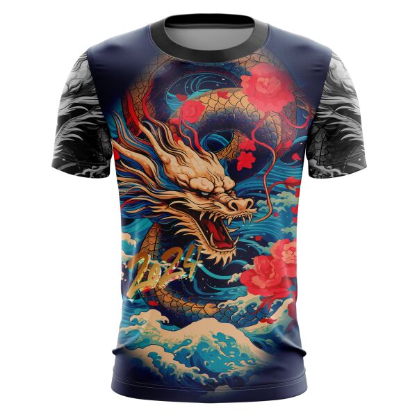 Dragon Design Full Print Roundneck Shirt Thumbnail