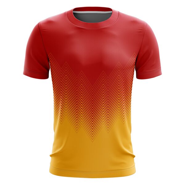 Zigzag Line Design Full Print Roundneck Shirt Thumbnail