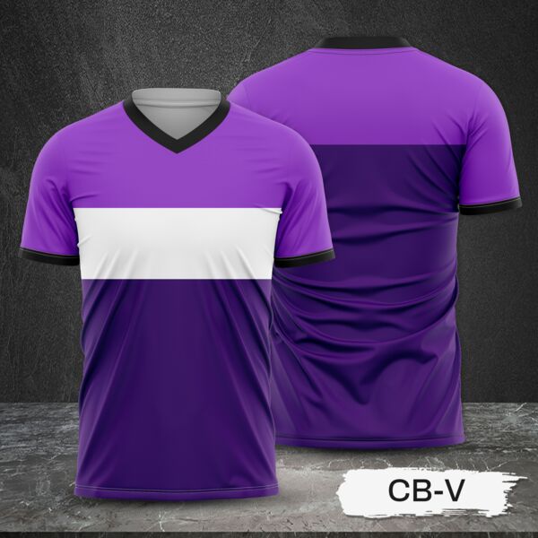 Tricolor Combination Design Full Print Sublimation Shirt Thumbnail