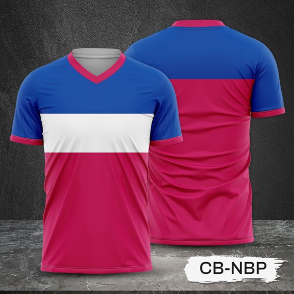 Tricolor Combination Design with Full Print Sublimation Shirt Thumbnail