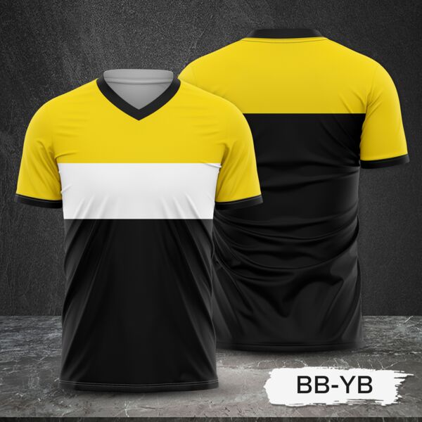 Tricolor Combination Design with Black Body Full Print Sublimation Shirt Thumbnail