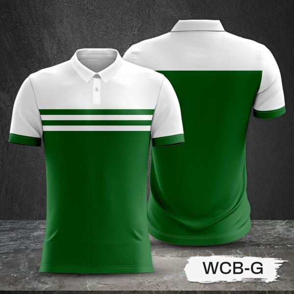 2 Color Combination with White Top and Colored Body Full Print Sublimation Polo Shirt Thumbnail
