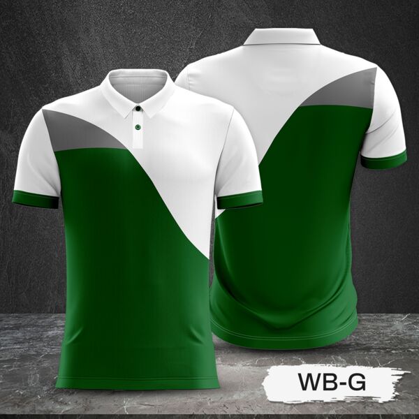 2 Color Combination with White Top and Colored Body Full Sublimation Polo Shirt Thumbnail