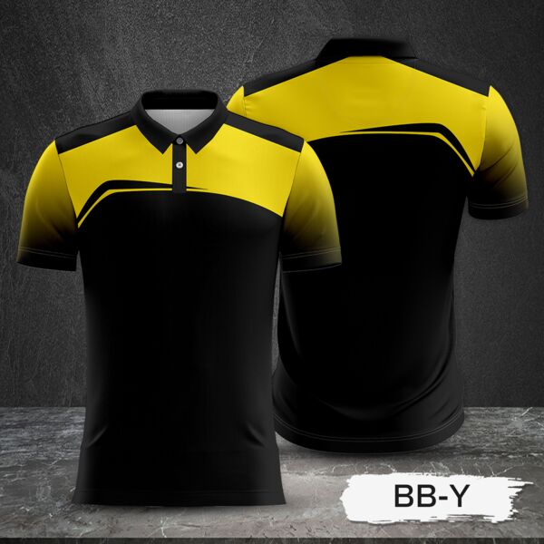 2 Color Combination with Gradient Sleeve Full Print Sublimation Polo Shirt Thumbnail