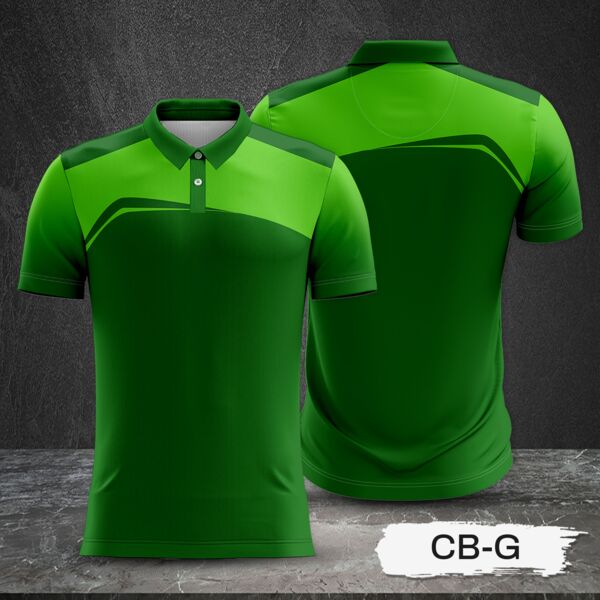 2 Color Combination with Gradient Sleeve Full Print Sublimation Polo Shirt Thumbnail