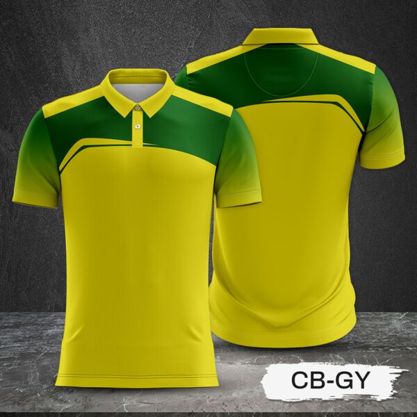 2 Color Combination with Gradient Sleeve Full Print Sublimation Polo Shirt Thumbnail