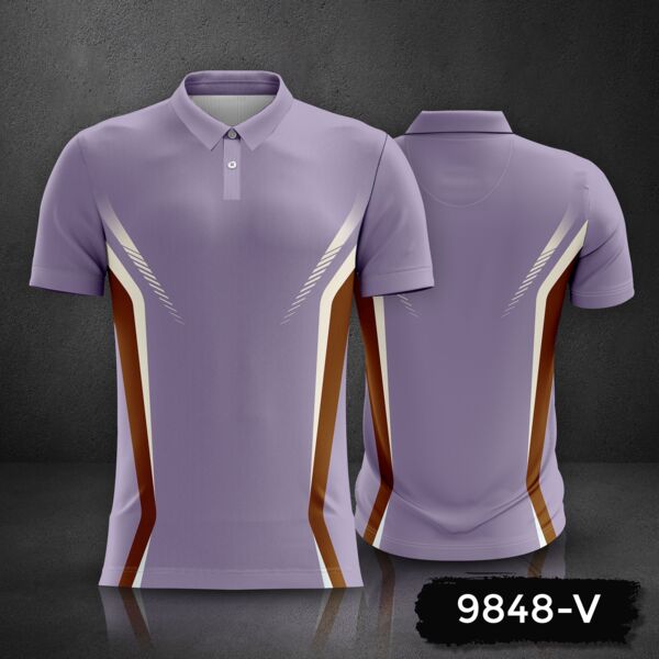 Linear Design Polo Shirt Full Print Sublimation Thumbnail