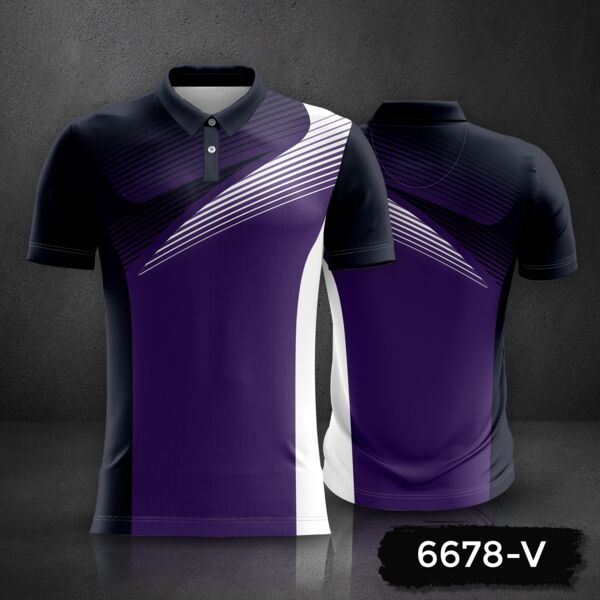 Gradient with Linear Design Esport Jersey Uniform Polo Shirt Full Print Sublimation Thumbnail