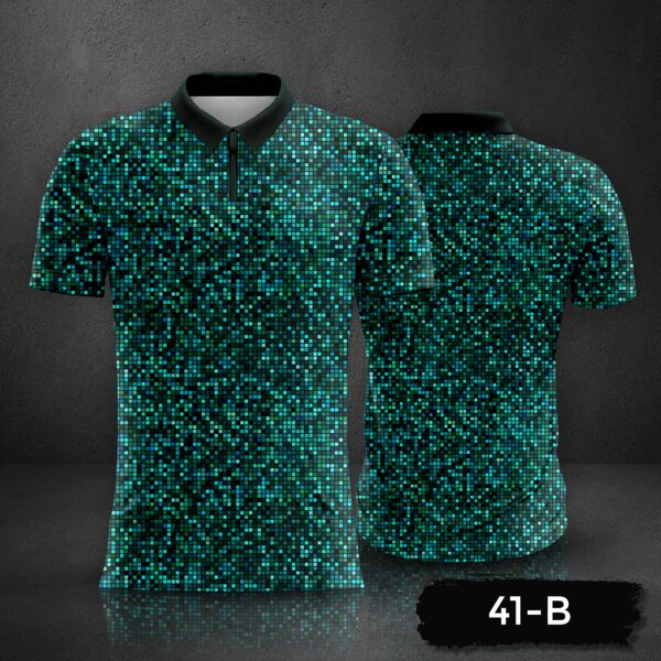 Abstract Mosaic Background Design Polo Shirt Full Print Sublimation Thumbnail