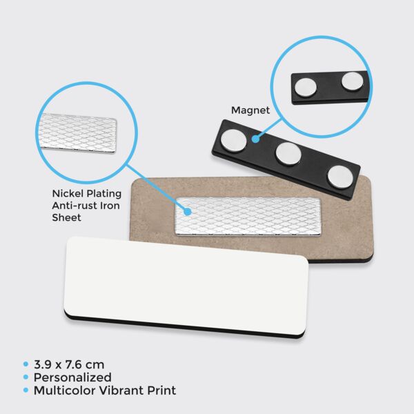 MDF Name Tag with Magnet Thumbnail