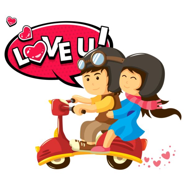 Couple Valentines - Love You Riders - CA-4 Thumbnail