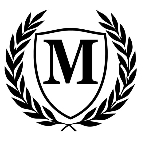 Leaves Medal - Black - (Letter M) - MG1 Thumbnail