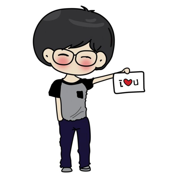 Couple Fixed Designs - I Love You - Guy - IHU01 Thumbnail