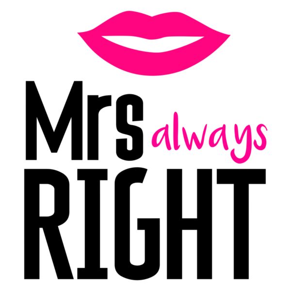 Couple Customize Designs - Mrs. Right - DUC08-G Thumbnail