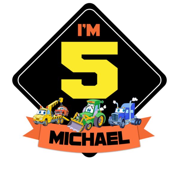 Family - Customizable Design - Birthday - Sign Board - Kid - BDAY05-KID Thumbnail