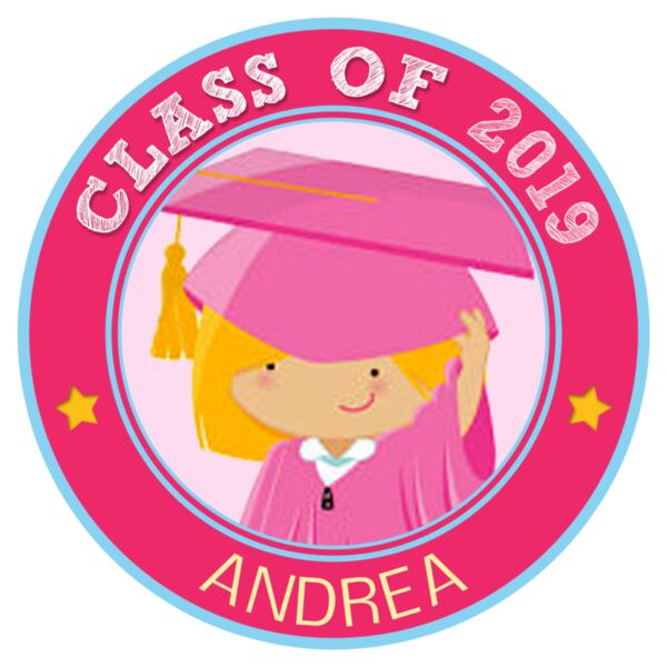 Graduation Souvenir's - Cute Sticker Frane - Girl - GS10 Thumbnail