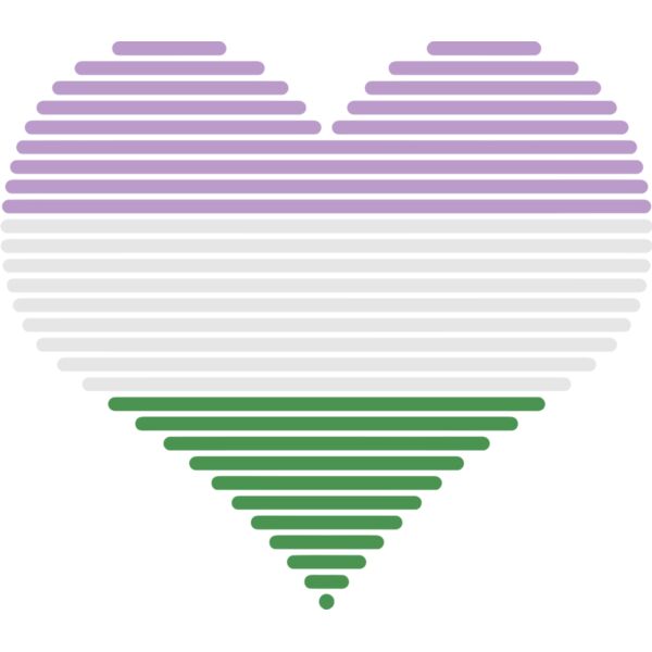 LGBT, Pride Month - LGBT heart - Genderqueer Thumbnail