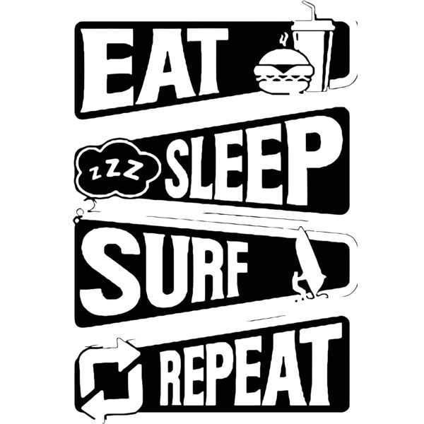Eat, Sleep, Surf, Repeat, Checkbox Eat Sleep - ESD-14 Thumbnail