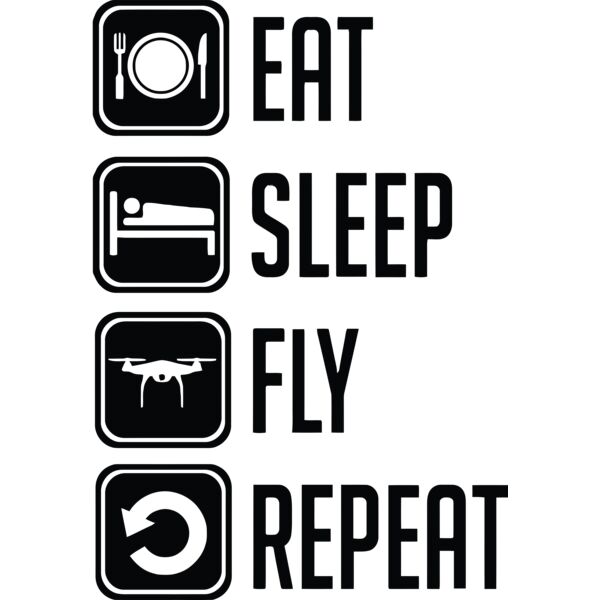 EAT, SLEEP, FLY, REPEAT, Checkbox Eat Sleep - ESD-09 Thumbnail