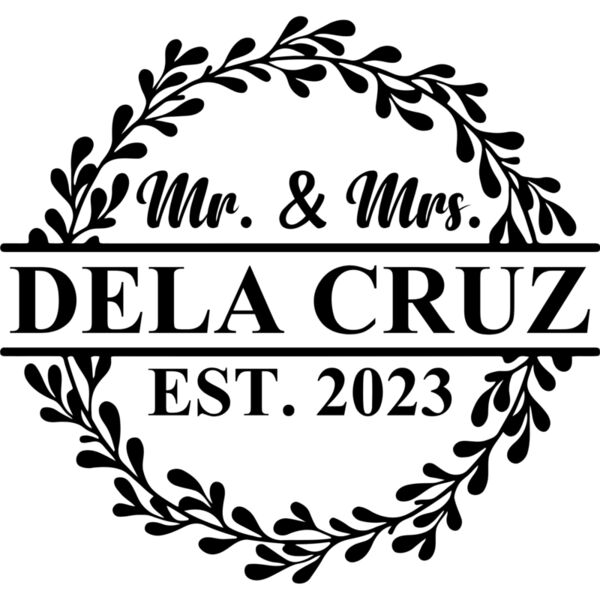 Mr. & Mrs. (Surname), Monogram - MG1 Thumbnail