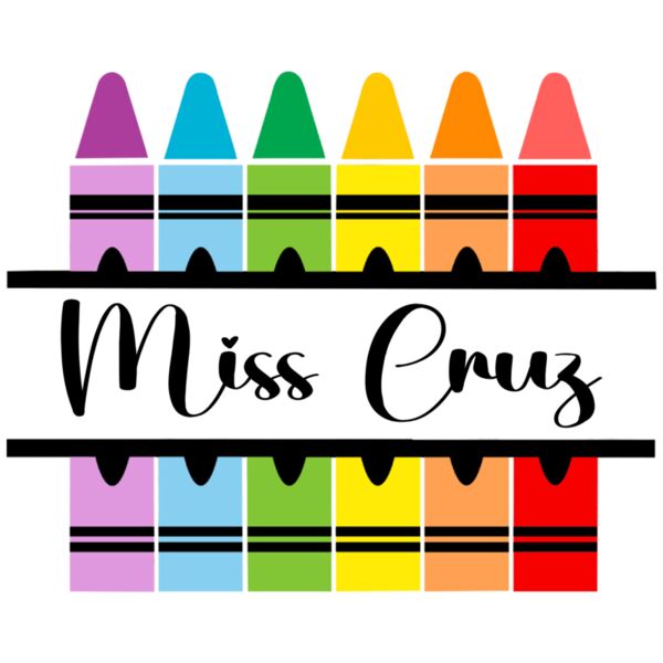 Crayons with Editable Name, Teacher, Teacher's Day - BTD-035 Thumbnail