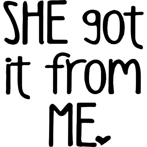 She got it from me ♥, Mother's Day, Mother, MOM - MC08-MOM Thumbnail