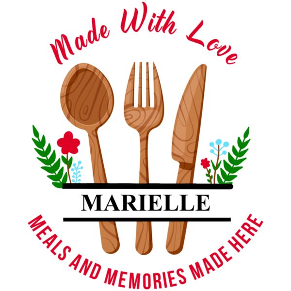 Made With Love, Meals and memories made here, Personalized Name, Mother's Day, MOM - OM-004 Thumbnail