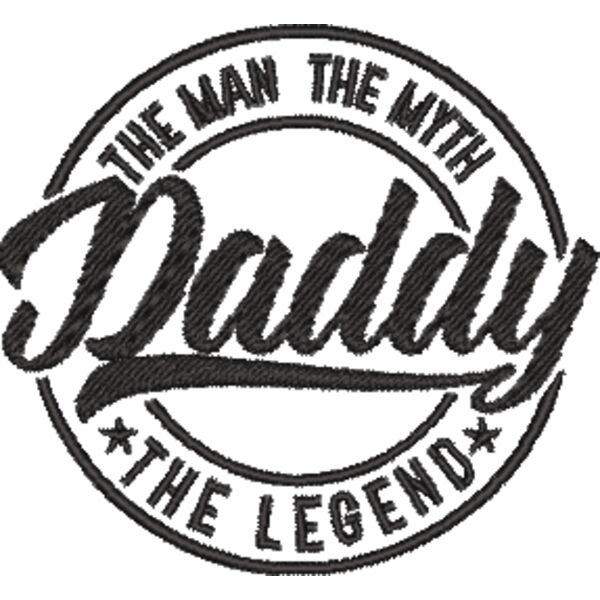 Daddy, THE MAN, THE MYTH, THE LEGEND, Happy Father's Day - EBD-0012-3x3 inch Thumbnail