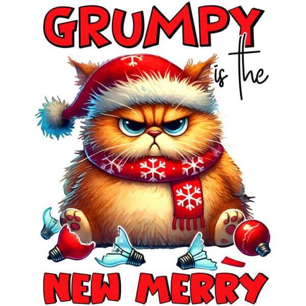 GRUMPY is the NEW MERRY, Sarcastic Cats Design 2025 - SCC-04 Thumbnail