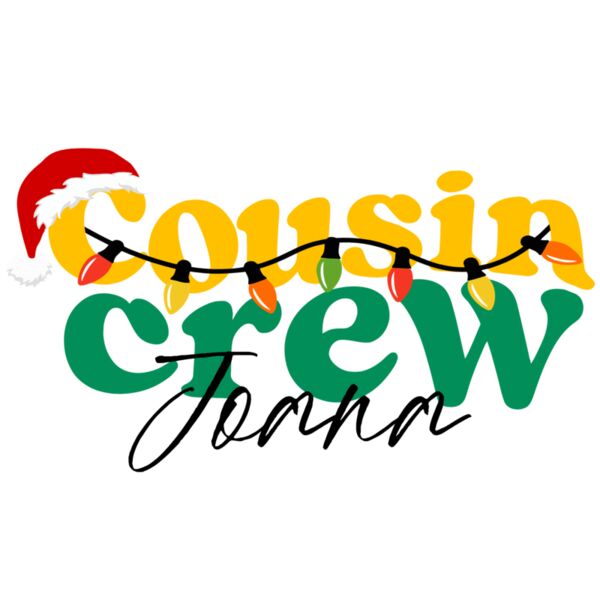 Cousin Crew with Personalized Name, Cousin Christmas Design 2025 - CCC-01 Thumbnail