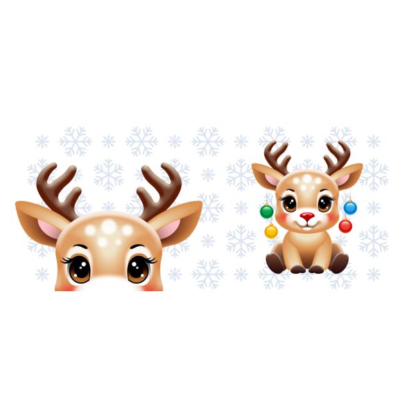 Cute Reindeer, Bottom Mouth Mug - XMS-03 Thumbnail