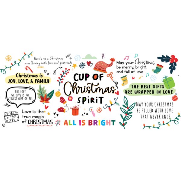 Cup of Christmas Spirit, The Best Gifts are Wrapped in Love, Christmas is Joy, Love & Family - ChristmasMug Thumbnail