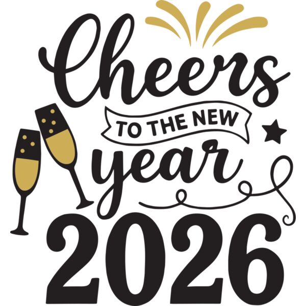 Cheers to the new year 2026, New Year 2026 Design - NYD-13 Thumbnail