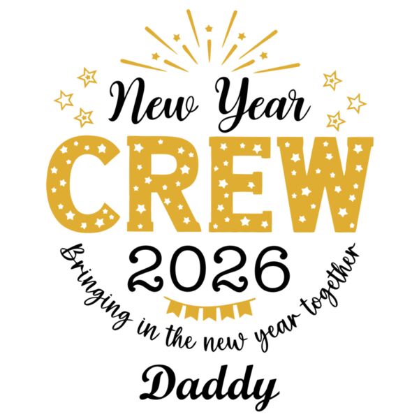New Year CREW 2026, Bringing in the new year together, New Year Design with Personalized Family Position - CRW Thumbnail