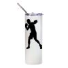 20oz Glitter Stainless Skinny with Straw (White) Thumbnail