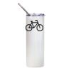 20oz Glitter Stainless Skinny with Straw (White) Thumbnail